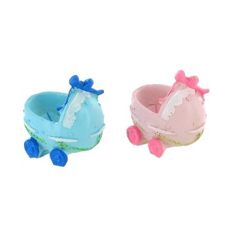 Baby Shower Cake Topper - Stroller - Pink/Blue (2 pcs)