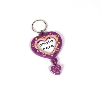 Heart Photo Keychain - Purple (34 pcs.)