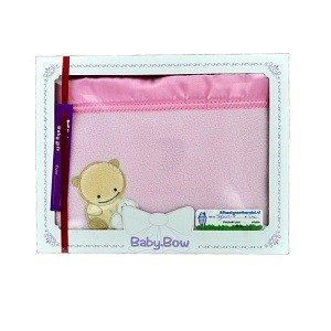 BABY BOW FLEECE BLANKET - PINK