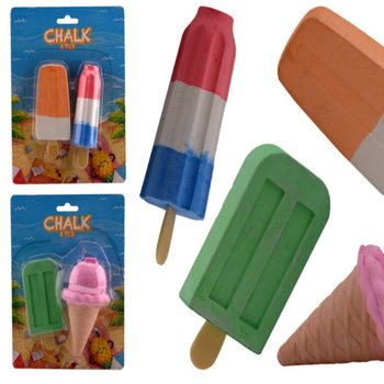 Large Ice Cream Sidewalk Chalk - 2 Pcs on Card