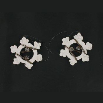 SNOWFLAKE 2 WOODEN HANGERS (12pcs)