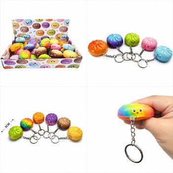 RAGE - SQUISHY DUMPLING KEYCHAINS - MIXED COLORS - IN DISPLAY (24 pcs.)