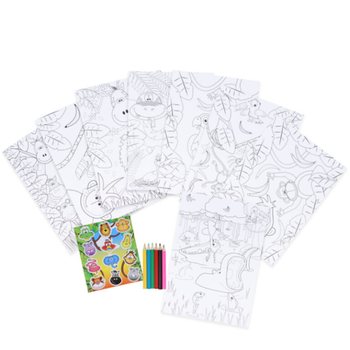 LARGE COLOR SET - MODEL: JUNGLE ANIMALS - Dimensions 22x30x1 CM (12 pcs.)