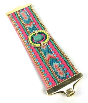 Luxury Ibiza-Style Wide Bracelet Multicolor Buddha (1 pc.)