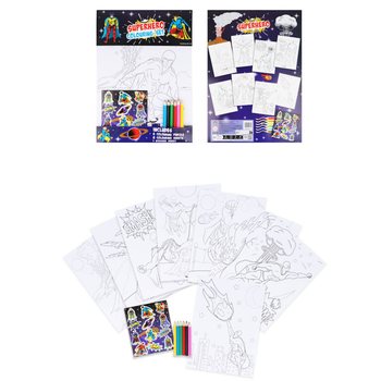 LARGE COLOR SET - MODEL: SUPERHEROES - Dimensions 22x30x1 CM (12 pcs.)