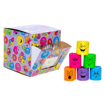 Smiley Face Coil Spring Slinky in Display (60 pcs)