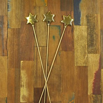 Item.nr: 914194 - CHRISTMAS STAR ON STICK - GOLD (6st.)