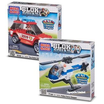 MEGA BLOKS - FIRE PATROL SUV & POLICE FORCE CHOPPER (2 pcs.)