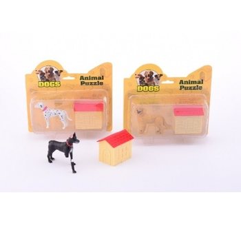 3D PUZZLE DOGS ON MAP (12pcs)