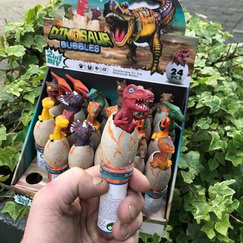 3D Dinosaur Bubble Wands (24 pcs in display)