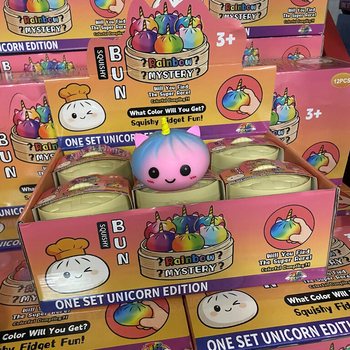 RAGE - Squishy Bun Dumplings LARGE - ONE SET UNICORN EDITION (Dim. 8.5 x 8.5 x 7.5 cm) (12 pcs.)