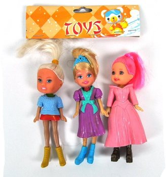 3 Mini Dolls in a Bag (Pack of 10)