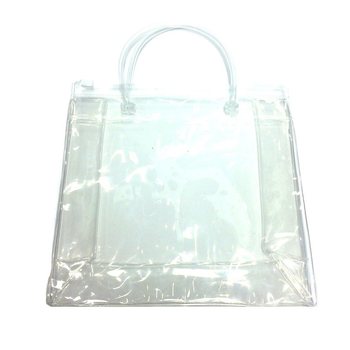 Luxury Transparent Block Bottom Packaging Bag with Sturdy Handle 18.5x18cm (25 pcs)
