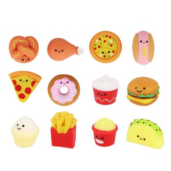LUCKY DIP SQUISHY - FAST FOOD FIGURES - IN DISPLAY (60 pcs)
