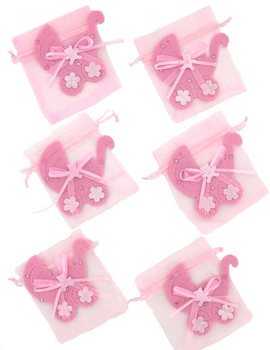 Baby Shower Gift Bag - Baby Pink (12 pcs)