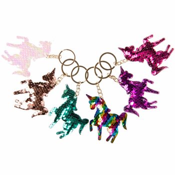 UNICORN / UNICORN KEY RING WITH SEQUINS (12 pcs)