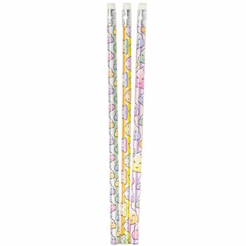 Neon 'Poop' Pencils with Eraser (12-Pack)