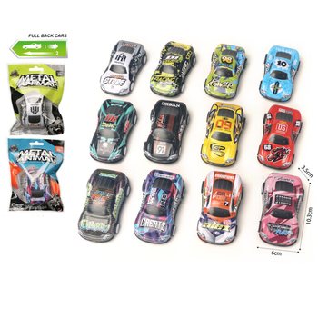 Metal Pull-Back Race Cars in Gift Bag (24 pieces)