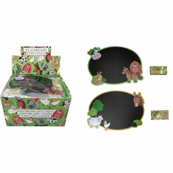 Farm Animals Chalkboard Including Box of Chalk in Display (24 pcs)