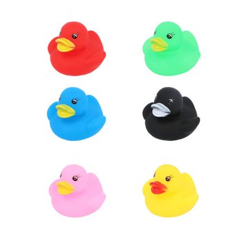 Mixed Colored Glitter Bath Ducks - Dim: 6x5x6 cm - (12 pcs)