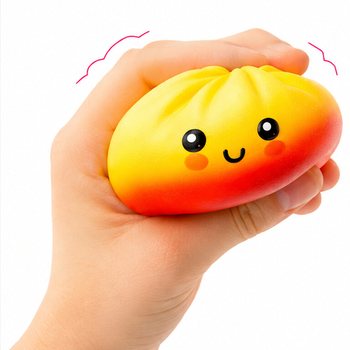 RAGE - LUCKY DUMPLINGS - Squishy Bun Dumplings LARGE Dim. 8.5 x 8.5 x 4.8 cm - IN DISPLAY (12 pcs)