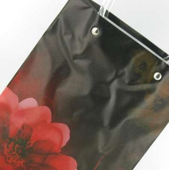 Gift Bag / Carrier Bag Black/Red Flower Large (12 pcs)
