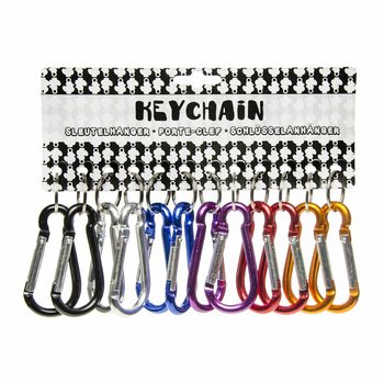 Colored Carabiner Keyrings (48 pcs)