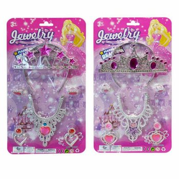 PRINCESS BEAUTY SET - TIARA, EARRINGS, NECKLACE & RINGS