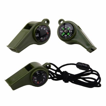 SCIENCE EXPLORER SURVIVAL WHISTLE WITH COMPASS AND THERMOMETER (24 pcs)