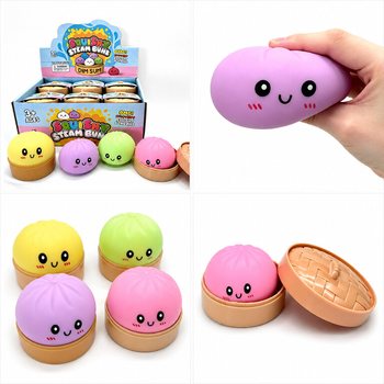 RAGE - Squishy Bun Dumplings LARGE (8.5x8.5x4.8 cm) - Viral 2026 Fidget Toy (12 pcs)