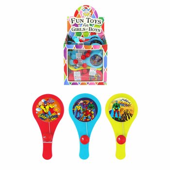 Superhero Paddle Bat Game - Display (96 pcs)