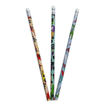 VEHICLE PENCIL WITH ERASER (12 pcs)