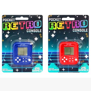 POCKET RETRO GAME CONSOLE WITH KEYCHAIN - 26 GAMES (6 pcs)