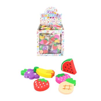 3-PIECE FRUIT ERASERS IN DISPLAY (144pcs.)