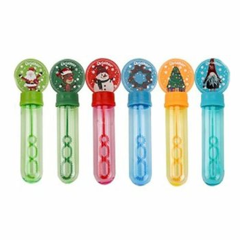 CHRISTMAS BUBBLE WANDS IN DISPLAY (24 pcs)