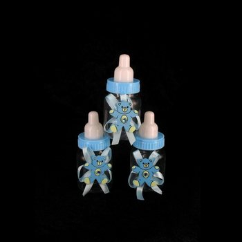 DECORATION BLUE WATER BOTTLE WITH BEAR (12p.)