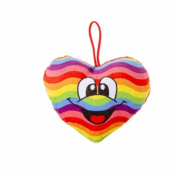 PLUSH RAINBOW HEART SMILEY (24 pcs.)