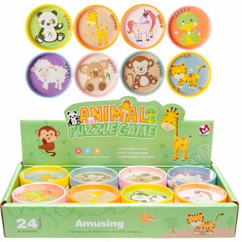 CHEERFUL ANIMALS PATIENCE GAMES IN DISPLAY (24pcs)