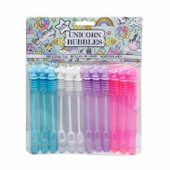 COLORED UNICORN BUBBLE STICKS (1 Pack of 12)