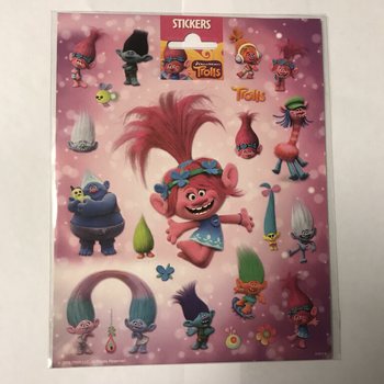LARGE TROLLS STICKER SHEETS, 20x16 Cm. (10pcs)
