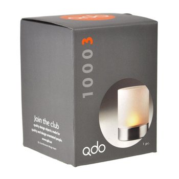 QDO - Stainless MAT / GLASS HURRICANE waxinelichthouder (1p.)