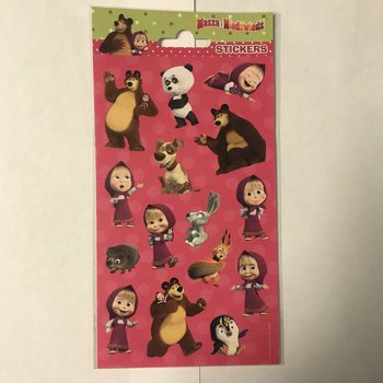 STICKERS: MASHA DE BEER, Dim. 20 x 10 cm. (10pcs)