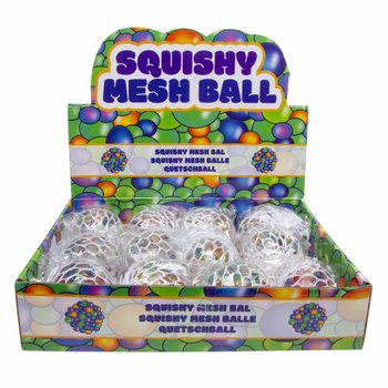 SQUISHY MESH SQUEEZE BALLS IN DISPLAY (12 pcs.)