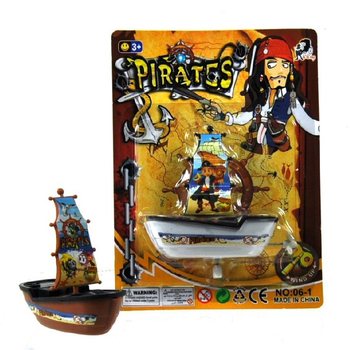 SMALL PIRATE BOAT WIND-UP TOY (12 pcs.)