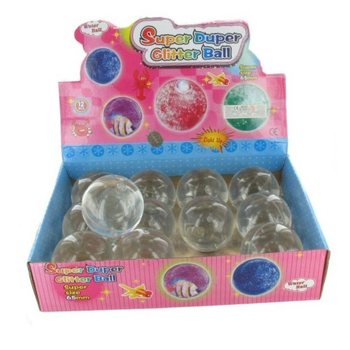 Glitter Bouncy Ball in Display Box (12 pcs.)