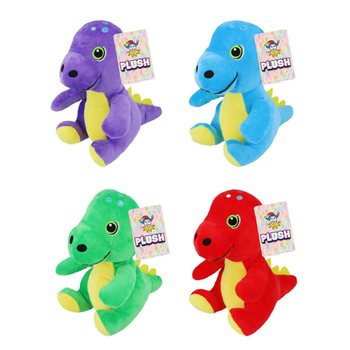 Plush Dinosaur - 19cm High - Mixed Colors (12 pcs)