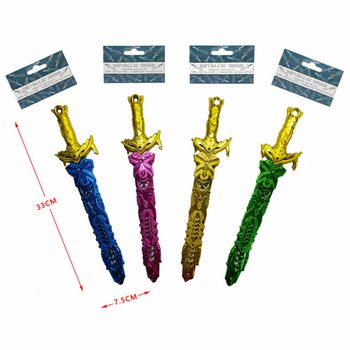 METALLIC COLORED TOY SWORD, 33 CM (36 pcs)