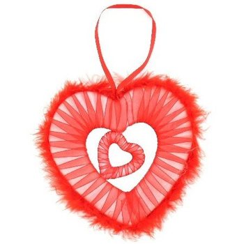 Decorative Heart Red (Set of 2)