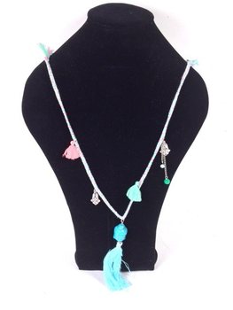 Ibiza Style Buddha Necklace Blue (1 pc)
