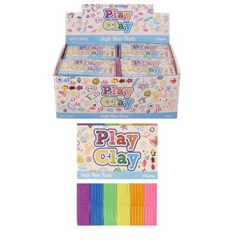6 COLORS CLAY IN PACKAGING, 35 GRAM - IN DISPLAY (72 pcs.)